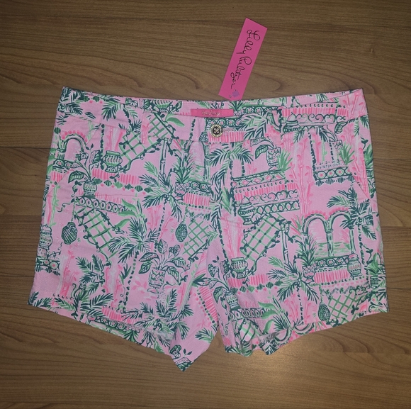 Lilly Pulitzer Tropical Print Women Shorts NWT Sz10 - Picture 3 of 10